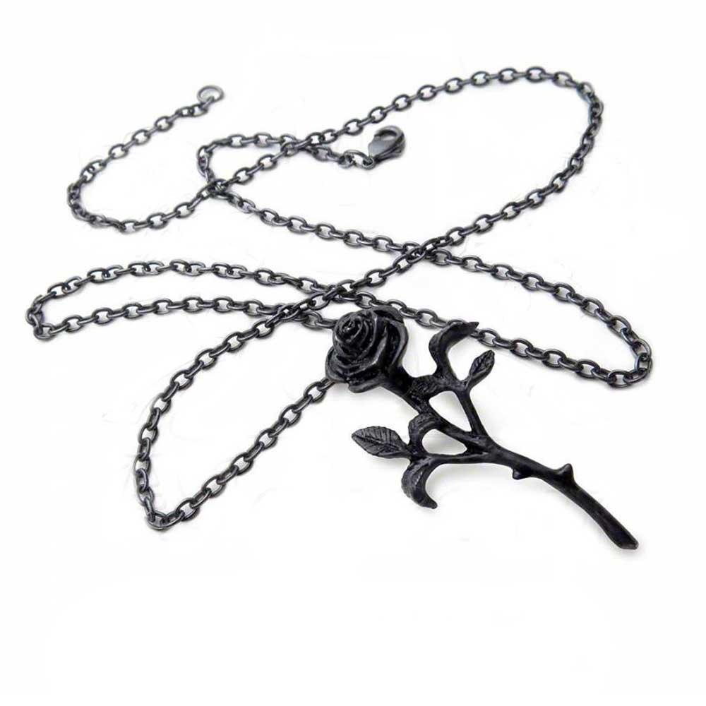 Alchemy - THE ROMANCE OF THE BLACK ROSE Collier - Noir